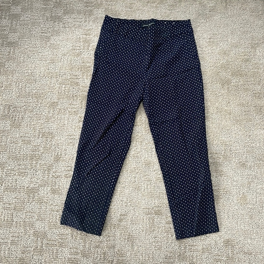 Navy Blue Business Capri Pents